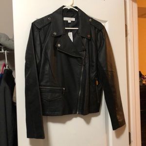 NWT faux leather moto jacket NY& Co